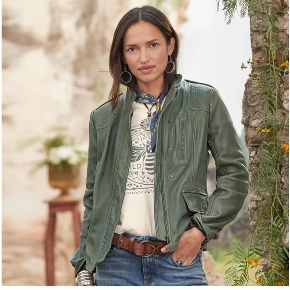 Sundance Olive Leather Jacket
